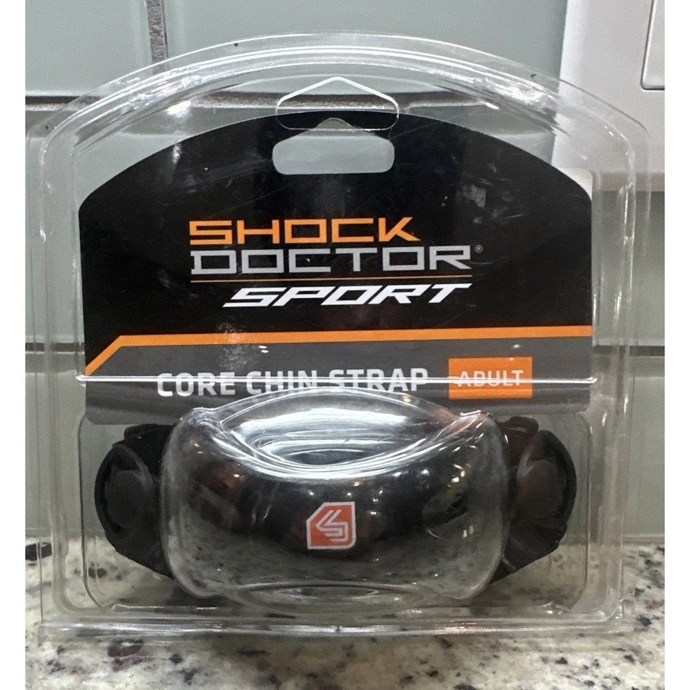 Shock Doctor‎ ~ Sport ~ Core Football Chin Strap ~ Adult ~ Black ~ New/Sealed